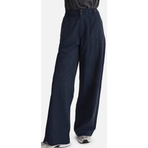 Madewell Harlow Wide Leg Linen Blend High Rise Trendy Pants US Women's 6 New